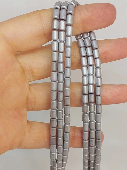 Bileklik Boy Hematit Taşı Yarım Dizi 4*5.5mm (48132) (18CM UZUNLUĞUNDADIR) ürün görseli 1