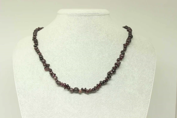 Lal (Garnet - Granat) Taşı Küçük Taşlar Kolye (22205) ürün görseli 1
