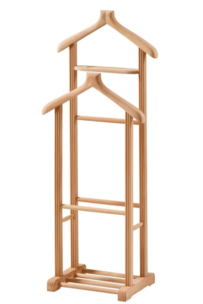 Geppetto Home Çift Tepeli Dilsiz Uşak Ahşap Ham Iki Askılı ürün görseli 1