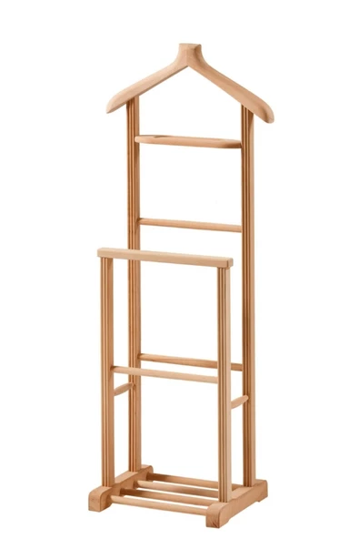 Geppetto Home Çiftli Dilsiz Uşak Askılık Cilasız Ham Ahşap 7559 ürün görseli 1