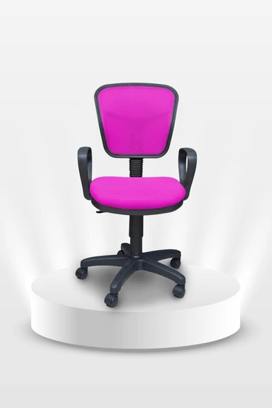 Mocca Style Fileli Pembe Ofis Ev Sekreter Pc Koltuğu ürün görseli 1