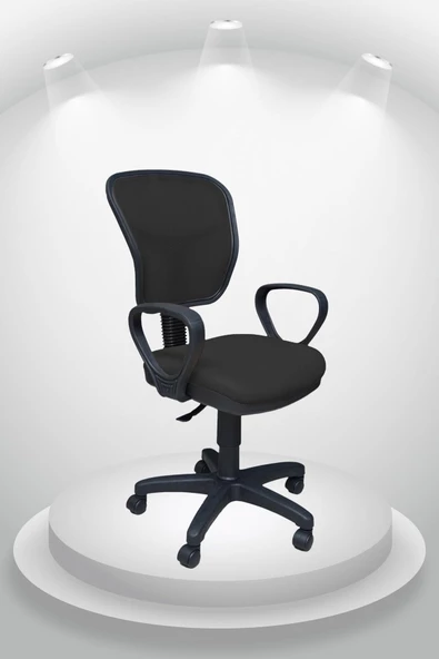 ABC EV Porziyon Depar Ofis Büro Öğrenci Çalışma Koltuğu - Siyah ürün görseli 1