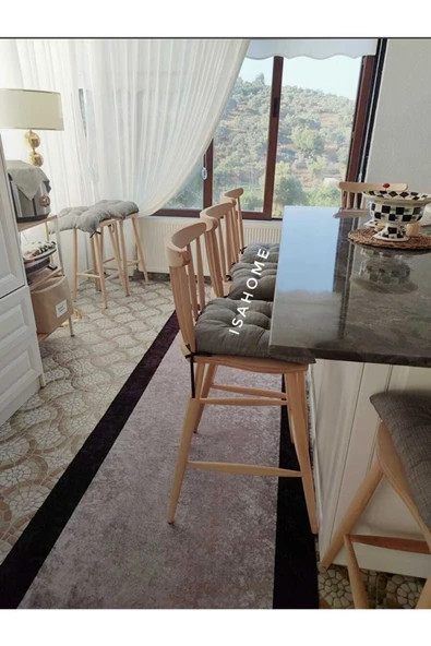 Kırlangıç Yıldız Bar Sandalye Ham Ahşap 4 Adet - Resim 3