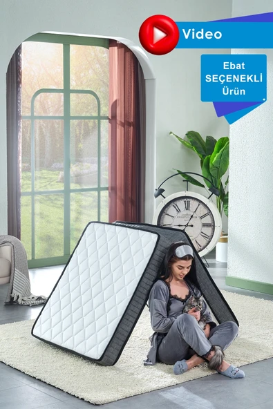 Deluxe Gri Süngerli Katlanır Yatak, Yer Yatağı, Misafir Yatağı, Kamp Yatağı, Sünger Yatak 13-14 Cm (Ölçü Seçenekli) ürün görseli 1