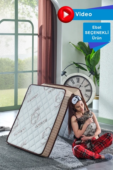 Deluxe Bej Süngerli Katlanır Yatak, Yer Yatağı, Misafir Yatağı, Kamp Yatağı, Sünger Yatak 13-14 Cm (Ölçü Seçenekli) ürün görseli 1