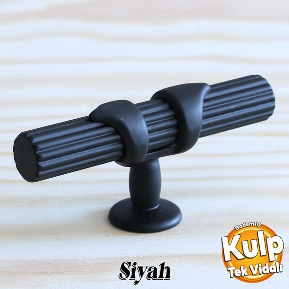 Emir Siyah Metal Kulp Düğme Çekmece Mutfak Mobilya Dolabı Dolap Kapak Kulpu Kulbu Kulpları ürün görseli 1