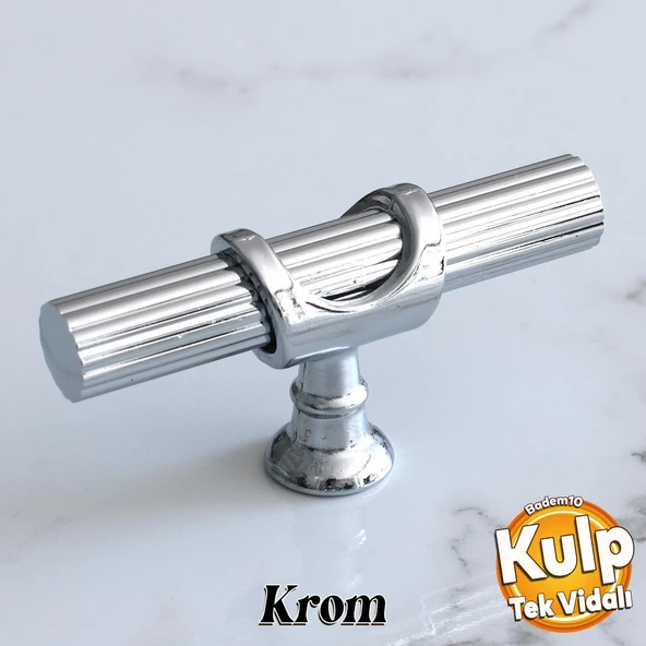 Arsin Krom Metal Kulp Düğme Çekmece Mutfak Mobilya Dolabı Dolap Kapak Kulpu Kulbu Kulpları Krom Renk ürün görseli 1