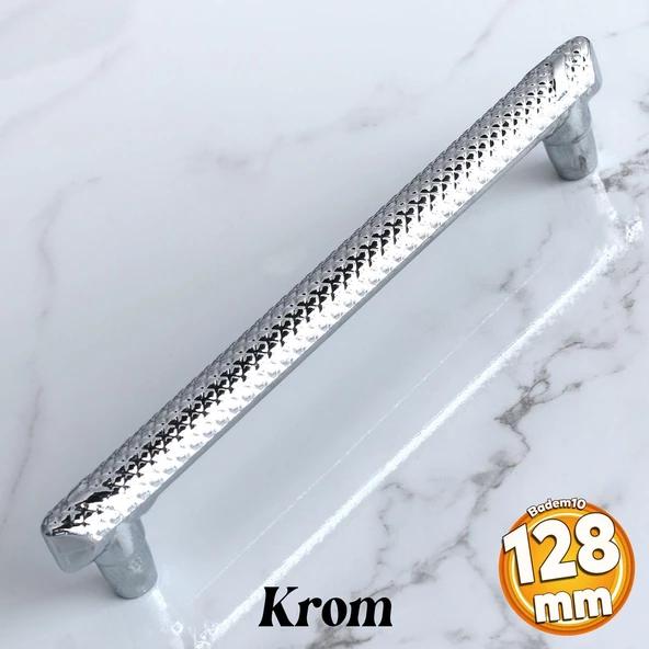 Dekor Krom Metal Kulp 128 mm 12.8 cm Mobilya Çekmece Mutfak Dolabı Dolap Kulpları Kapak Kulpu Kulbu ürün görseli 1