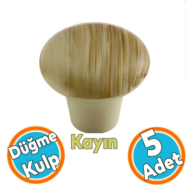 Mobilya Düğme Sert Plastik Kulp Kayın Dolap Mutfak Dolabı Çekmece Kapak Kulpu Kulbu 5 ADET ürün görseli 1