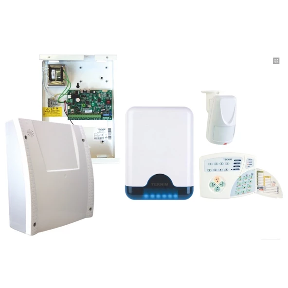 TEKNİM VAP-404PT Kablolu 4+4 Bölgeli Alarm Seti (AKÜSÜZ) ürün görseli 1