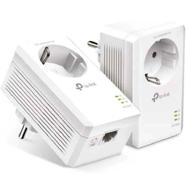TP-LINK TL-PA7017P KIT AV1000 Gigabit Passthrough Powerline Başlangıç Kiti ürün görseli 1