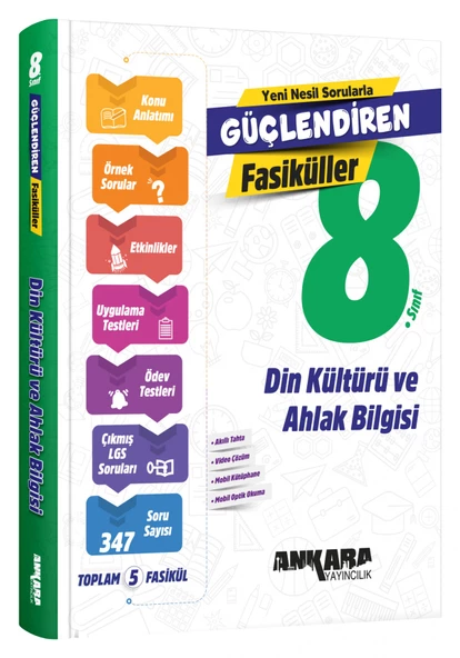 Ankara Yayıncılık 8. Sınıf Din Kültürü ve Ahlak Bilgisi Güçlendiren Fasiküller ürün görseli 1