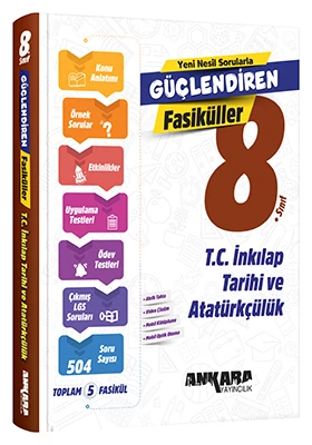 Ankara Yayıncılık 8. Sınıf T.C. İnkılap Tarihi ve Atatürkçülük Güçlendiren Fasiküller ürün görseli 1