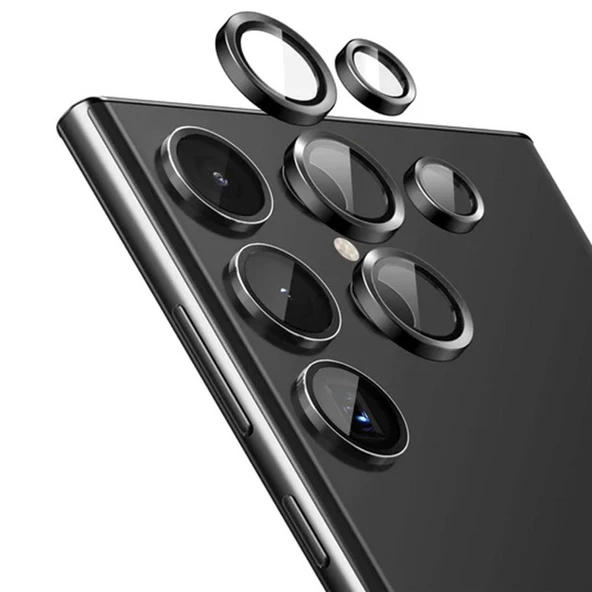 Samsung Galaxy S23 Ultra Kamera Koruyucu Black ürün görseli 1
