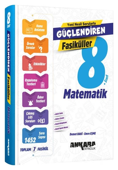 Ankara Yayıncılık 8. Sınıf Matematik Güçlendiren Fasiküller ürün görseli 1