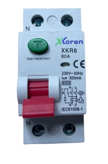 XKOREN 2X80A 300mA 6KA Kaçak Akım RÖLESİ XKR62P-300-80 ürün görseli 1