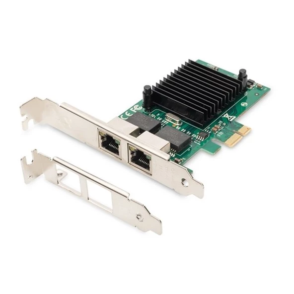 DIGITUS 2port DN-10132 Gigabit PCIe Ethernet Kartı ürün görseli 1