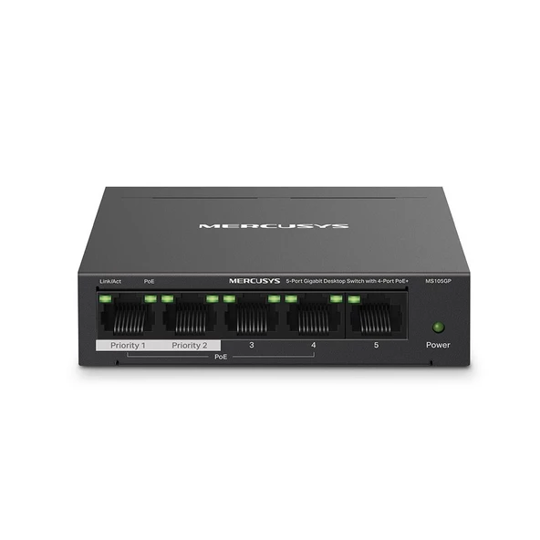 MERCUSYS 5port MS105GP Gigabit 4port 30W PoE Switch ürün görseli 1