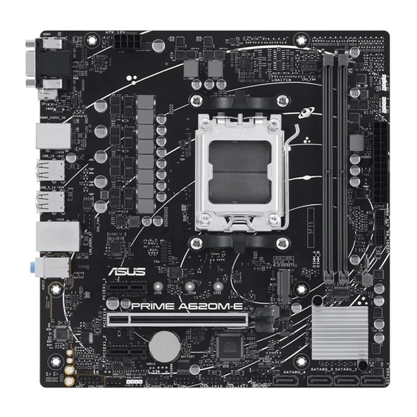 ASUS PRIME A620M-E-CSM DDR5 HDMI-DP PCIE 4.0 AM5 mATX KURUMSAL ANAKART ürün görseli 1