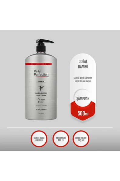 DAILY PERFECTION PRO,Detox Şampuanı - Doğal Bambu 500 ml ürün görseli 1