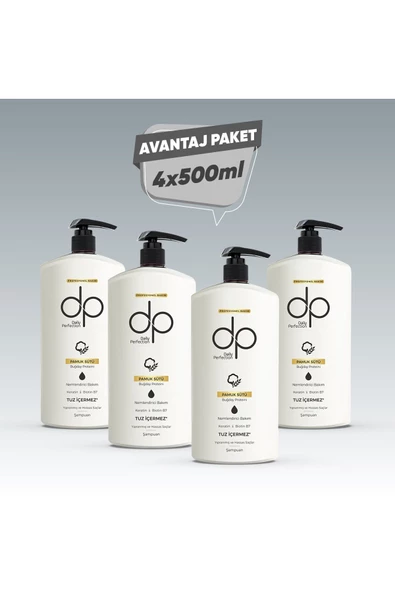 DP DAİLY PERFECTİON,Pamuk Sütü Ve Buğday Özlü Şampuan 4 Adet 500 ml ürün görseli 1