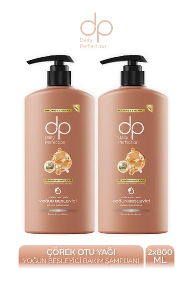 DP,Daily Perfection Tuzsuz Çörekotu Yağı Şampuan 2 Adet 800 ml ürün görseli 1