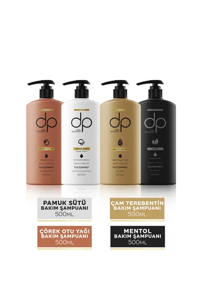DP,Tuzsuz Şampuan Seti 4x500 ml ürün görseli 1