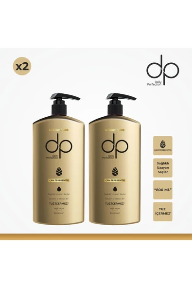 DP DAİLY PERFECTİON,Çam Terebentin Tuzsuz Şampuan 800 ml 2 Adet ürün görseli 1