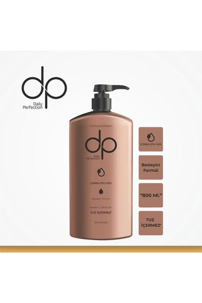 DP DAİLY PERFECTİON,Tuzsuz Şampuan Çörekotu Yağı 800 ml ürün görseli 1