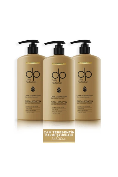 DP DAİLY PERFECTİON,Tuzsuz Şampuan Çam Terebentin 3 Adet 800 ml ürün görseli 1