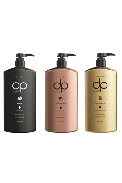 DP DAİLY PERFECTİON,Mentol Ferahlatıcı 800 ml + Çam Terebentin 800 ml + Çörek Otu Yağı 800 ml Şampuan ürün görseli 1