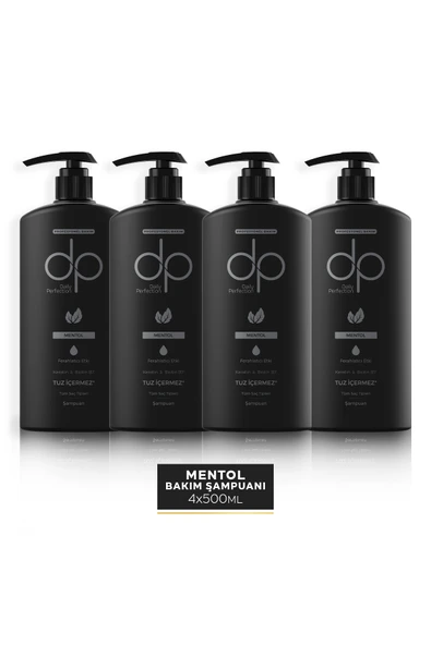 DP DAİLY PERFECTİON,Tuzsuz Şampuan Mentol Ferahlatıcı Etki 4x500 ml ürün görseli 1