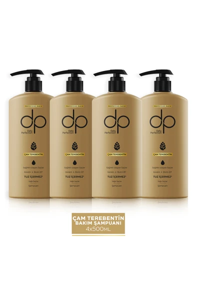 DP DAİLY PERFECTİON,Tuzsuz Şampuan Çam Terebentin 4 Adet 500 ml ürün görseli 1