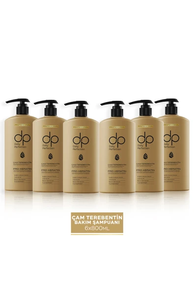 Dp Daily Perfection,Tuzsuz Şampuan Çam Terebentin 6 Adet 800 Ml ürün görseli 1