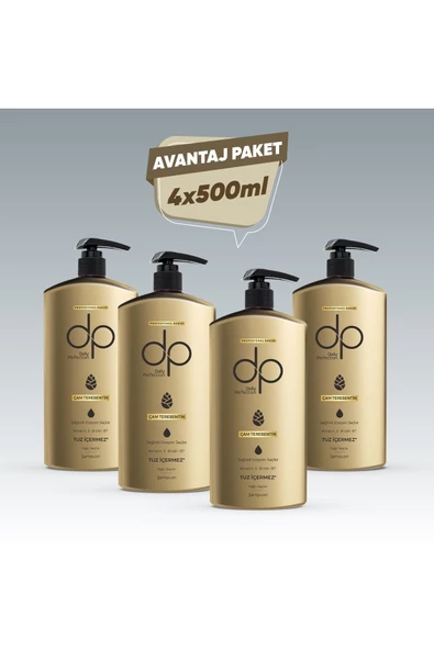 DP DAİLY PERFECTİON,Tuzsuz Şampuan Çam Terebentin 4 Adet 500 ml ürün görseli 1