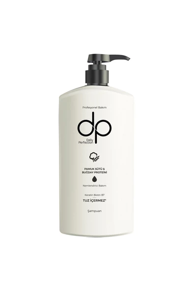 DP DAİLY PERFECTİON,Tuzsuz Şampuan 800 Ml Pamuk Sütü Ve Buğday Proteini (2'li Paket) ürün görseli 1