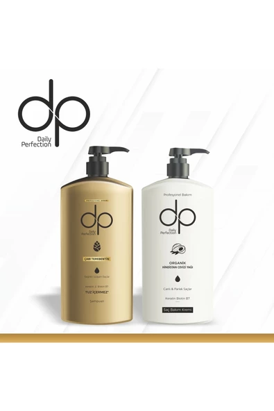 DP DAİLY PERFECTİON,, Daıly Perfection 1 Adet Çam Terebentin Şampuan 500 ml 1 Adet Saç Kremi Hindistan Cevizi(500 ML) ürün görseli 1