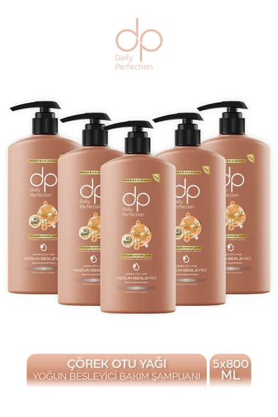 DP DAİLY PERFECTİON,Çörekotu Yağı Tuzsuz Şampuan 5 Adet 800 ml ürün görseli 1