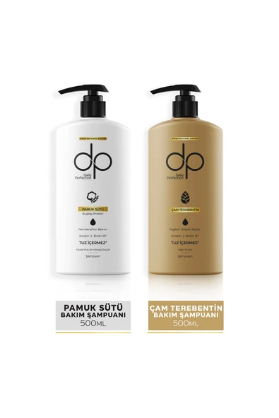 DP DAİLY PERFECTİON,1 Adet Çam Terebentin 500 ml 1 Adet Pamuk Sütü Buğday Proteini 500 ml Şampuan 2 LiSet ürün görseli 1