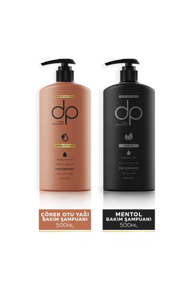 DP DAİLY PERFECTİON,Dp, Daıly Perfection 1 Adet Çörek Otu Yağı 500 Ml 1 Adet Mentol (500ml) Şampuan 2'li Set ürün görseli 1