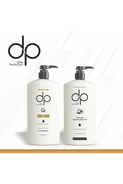 DP DAİLY PERFECTİON,Dp, 1 Adet Pamuk Sütü Buğday Proteini Şampuan 500 Ml 1 Adet Saç Kremi Hindistan Cevizi(500 Ml) Set ürün görseli 1