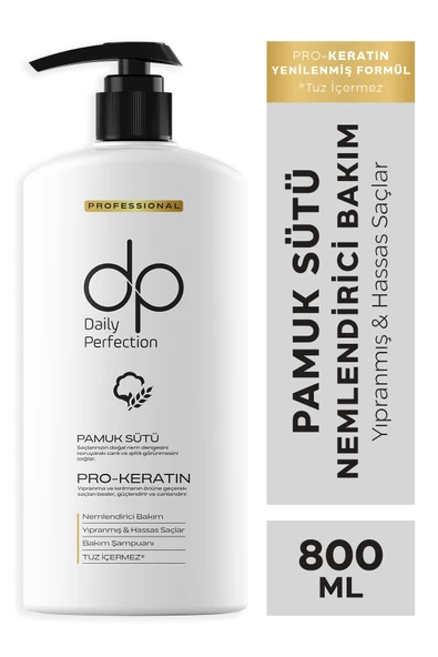 DP DAİLY PERFECTİON,Pamuk Sütü Tuzsuz Şampuan 800 ml ürün görseli 1