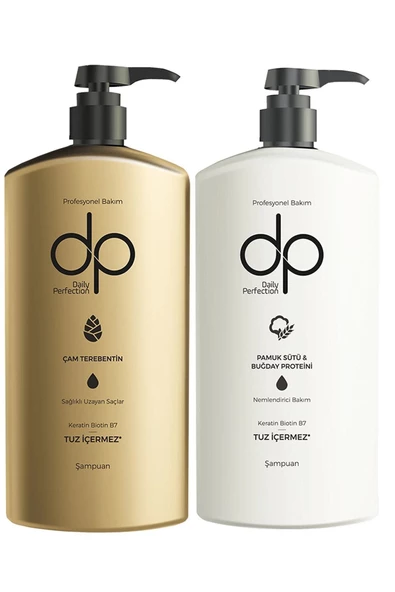 DP DAİLY PERFECTİON,Çam Terebentin ve Buğday Özlü Şampuan 2x800 ml ürün görseli 1
