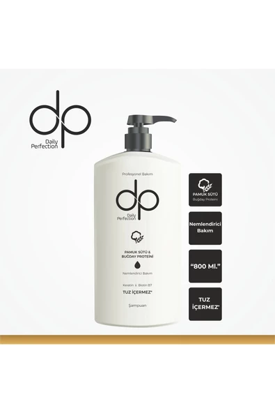 Dp Daily Perfection,Pamuk Sütü & Buğday Proteini Şampuan 800 Ml ürün görseli 1