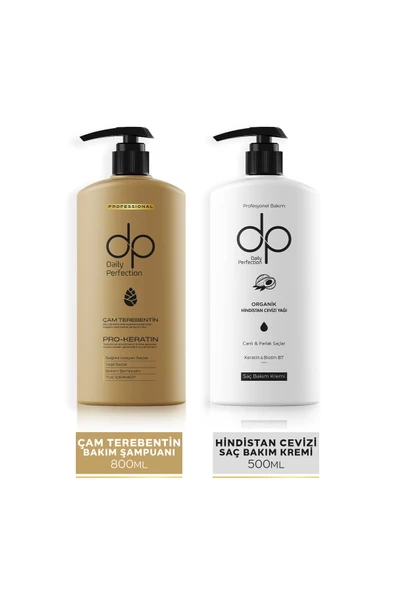 DP DAİLY PERFECTİON,Daıly Perfection1 Adet Çam Terebentin Şampuan(800 ML) 1 Adet Saçkremihindistan Cevizi (500 ML) ürün görseli 1