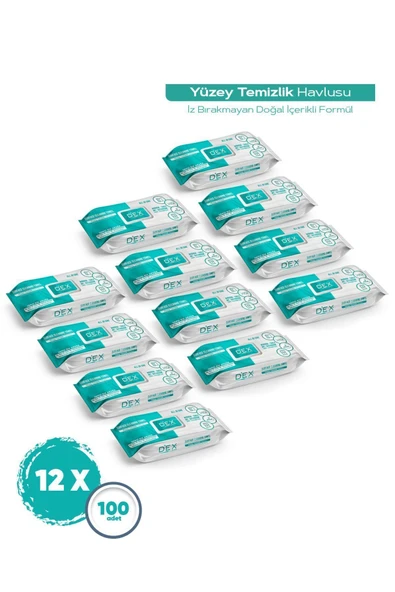 DEX,Clean Yüzey Temizlik Havlusu 100'lü 12'li Paket ürün görseli 1