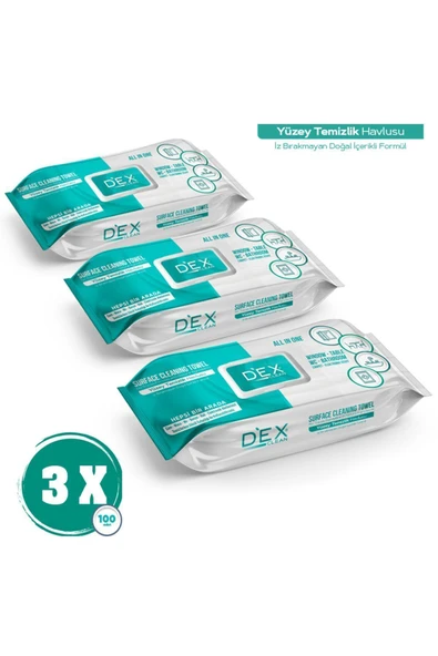 DEX,Clean Yüzey Temizlik Havlusu 100'lü 3'lü Paket ürün görseli 1