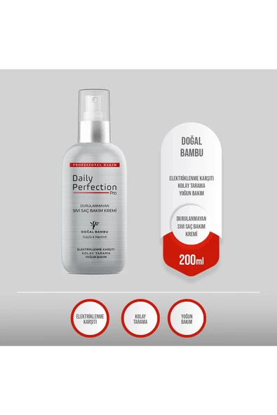 DAILY PERFECTION PRO,Detox Sıvı Saç Kremi - Doğal Bambu 200 ml ürün görseli 1