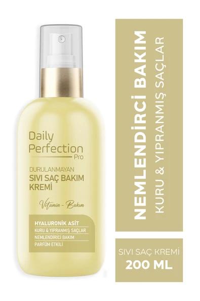 DAILY PERFECTION PRO,Nemlendirici Bakım Hyaluronic Acid içerikli Sıvı Saç Bakım Kremi 200 ml ürün görseli 1
