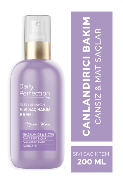 DAILY PERFECTION PRO,Canlandırıcı Bakım Vitamin B3 & Vitamin B7 içerikli Sıvı Saç Bakım Kremi 200 ml ürün görseli 1
